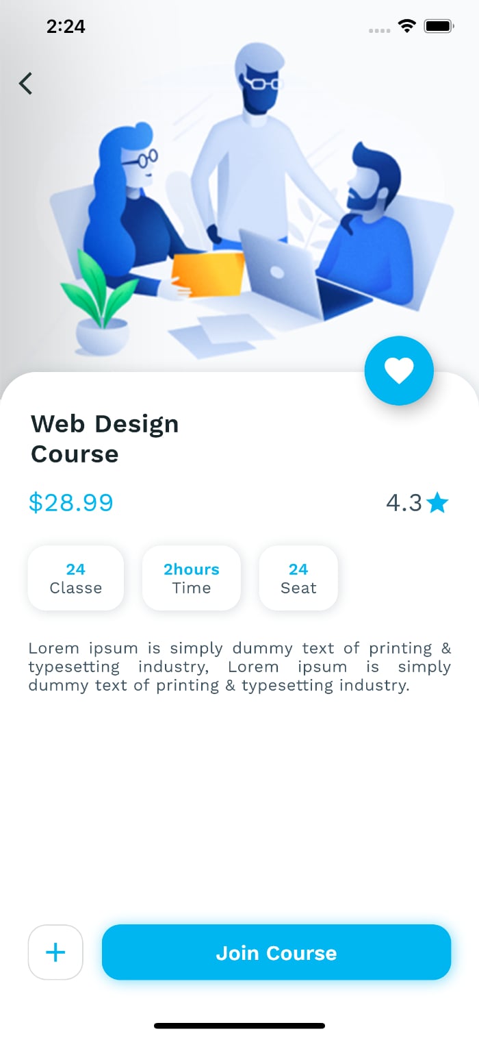UI Templates app interface, screen 5